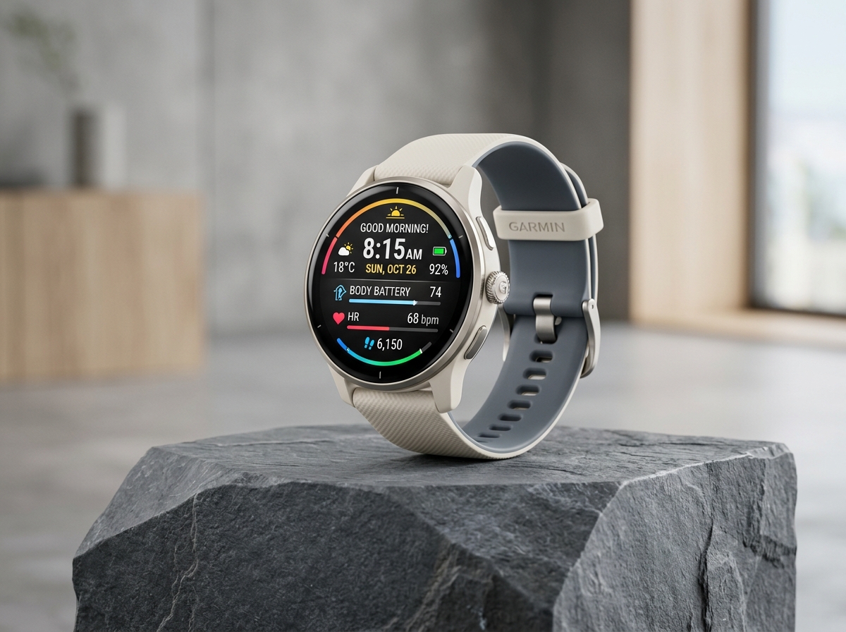 Garmin Vivoactive 5 GPS fitness smartwatch with bright AMOLED display