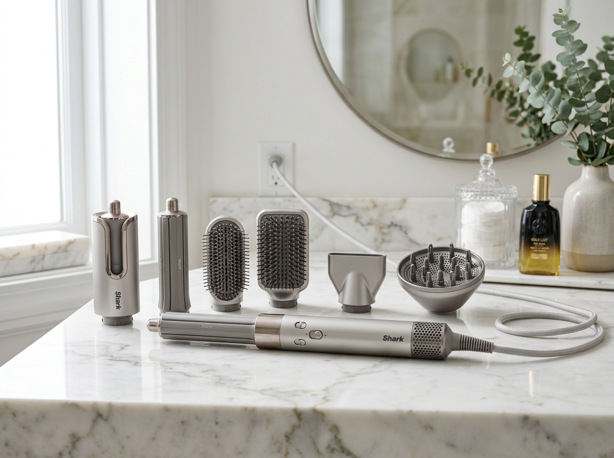 Shark FlexStyle HD430 Air Multi-Styler and Hair Dryer with auto-wrap curlers and brush attachments